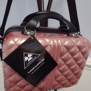 Hard Cover Mauve Pink Cosmetic Bag